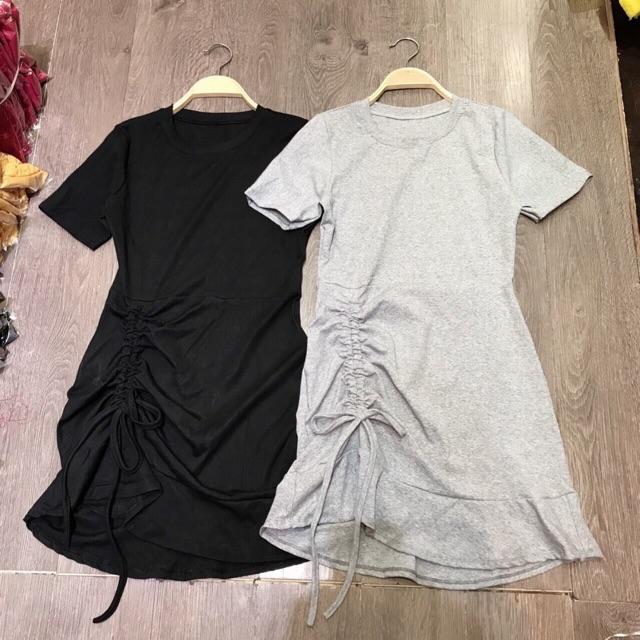Đầm váy đuôi cá rút eo tôn dáng ( Xám và Đen)