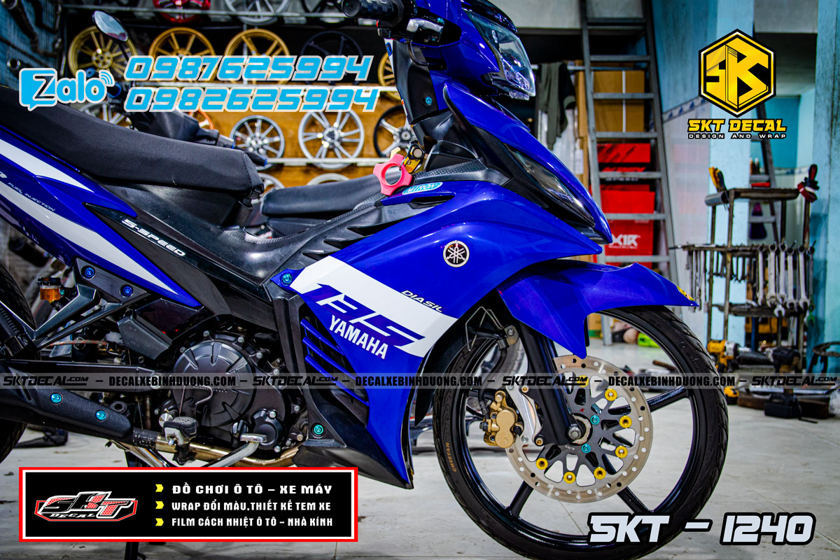Tem Trùm Exciter 135 Xanh Trắng Chế 1240