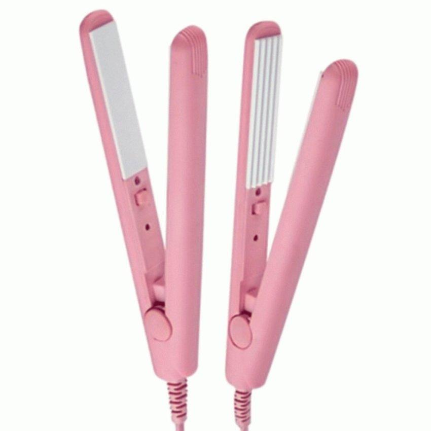 Máy uốn duỗi tóc 2in1 (Hồng)
