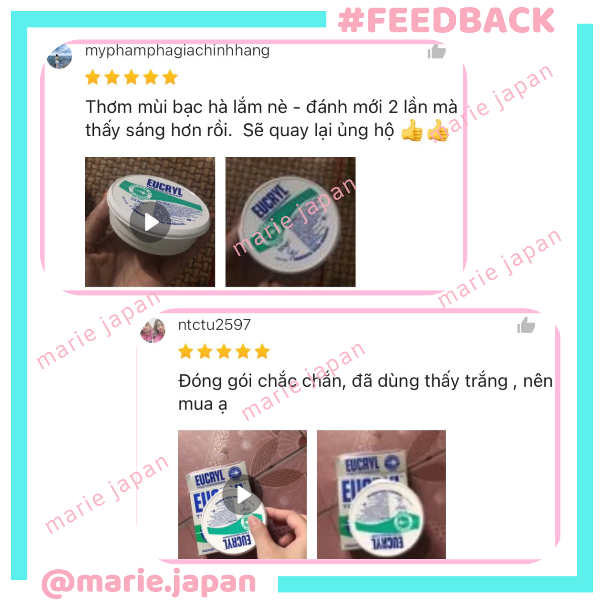 Bột Tẩy Trắng Răng Eucryl Powerful Stain Removal Toothpowder 50g