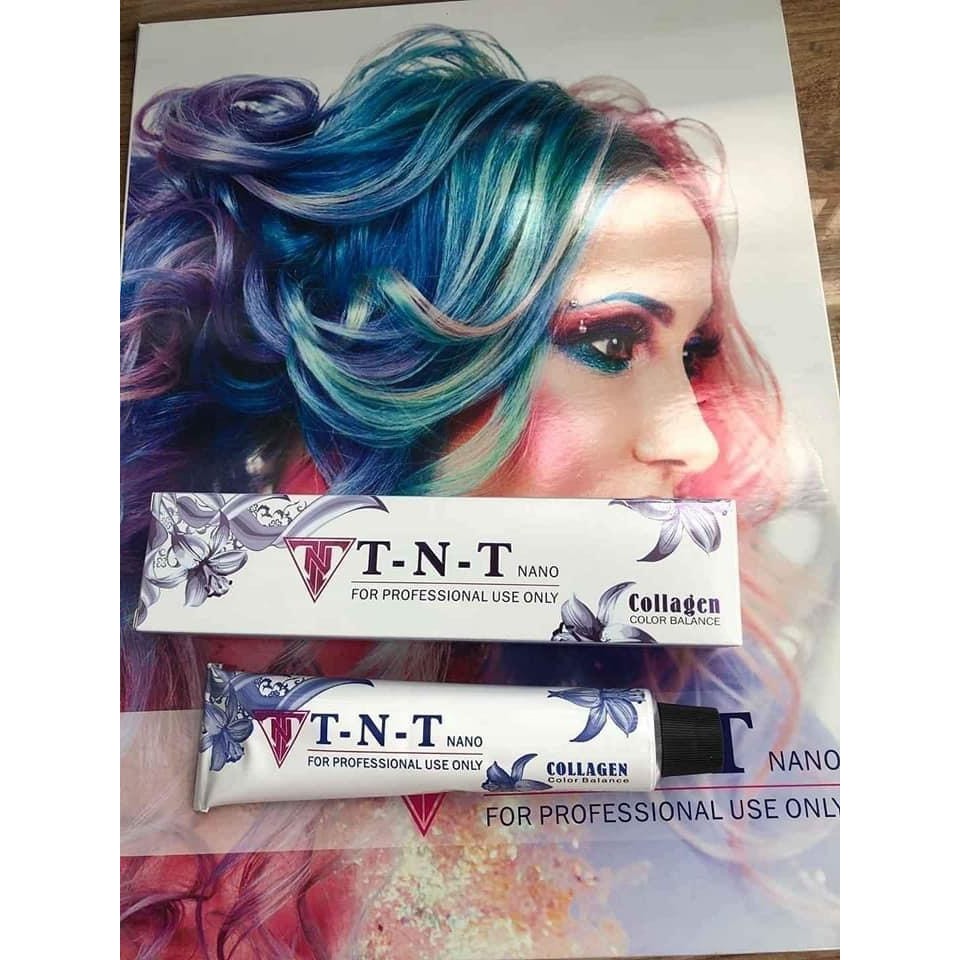 [HCM]thuốc nhuộm tóc màu than chì tnt 100ml kèm oxy