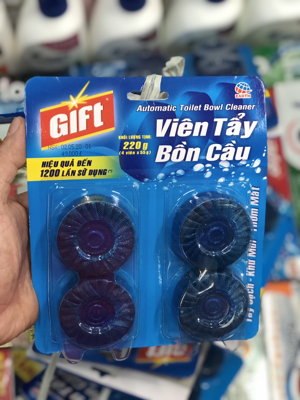 [HCM]VIÊN TẨY BỒN CẦU GIFT ( VỈ 4 VIÊN)