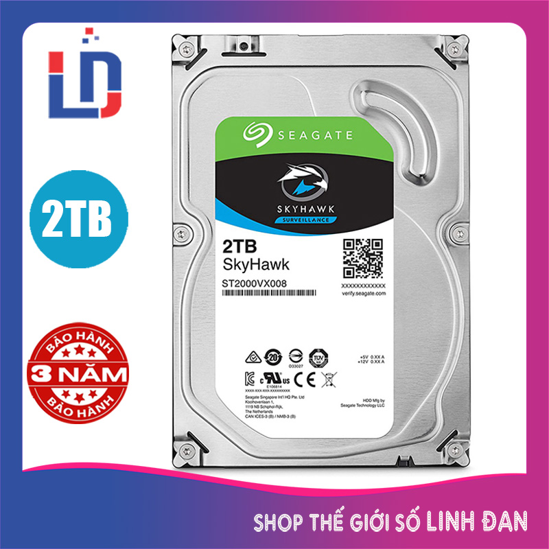 [Trả góp 0%]Ổ cứng máy tính Seagate Skyhawk 6TB 4TB 2TB check serial Seagate - SK TH