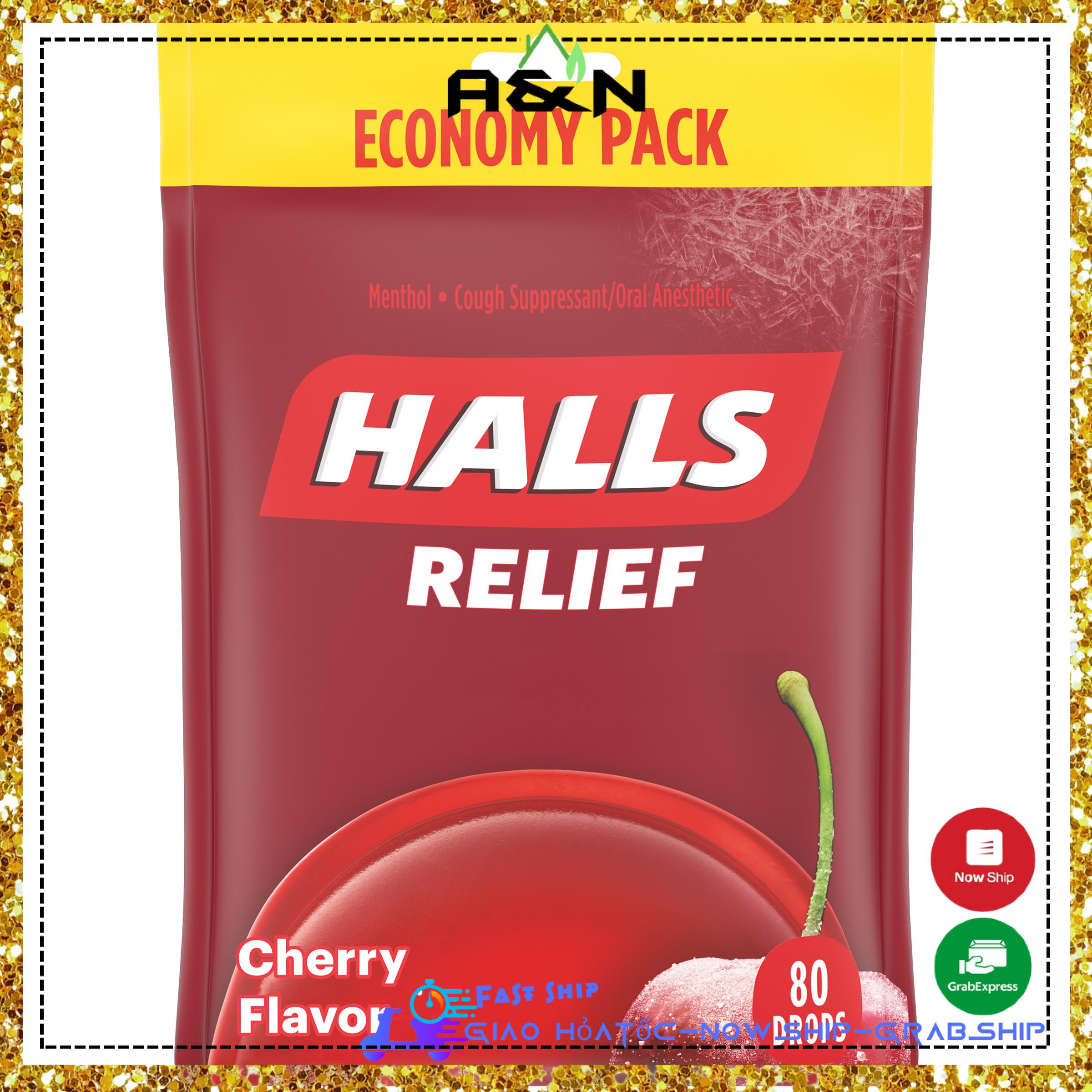 [HCM]Kẹo Halls Cherry - 80 viên