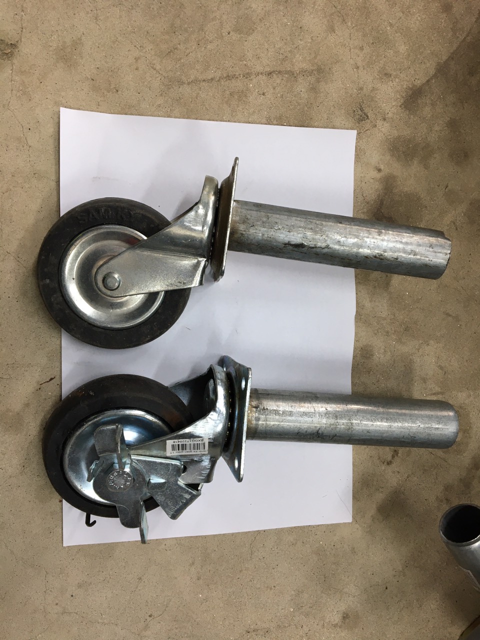 Bánh xe giàn giáo cao su chuyên dùng 100mm/120mm