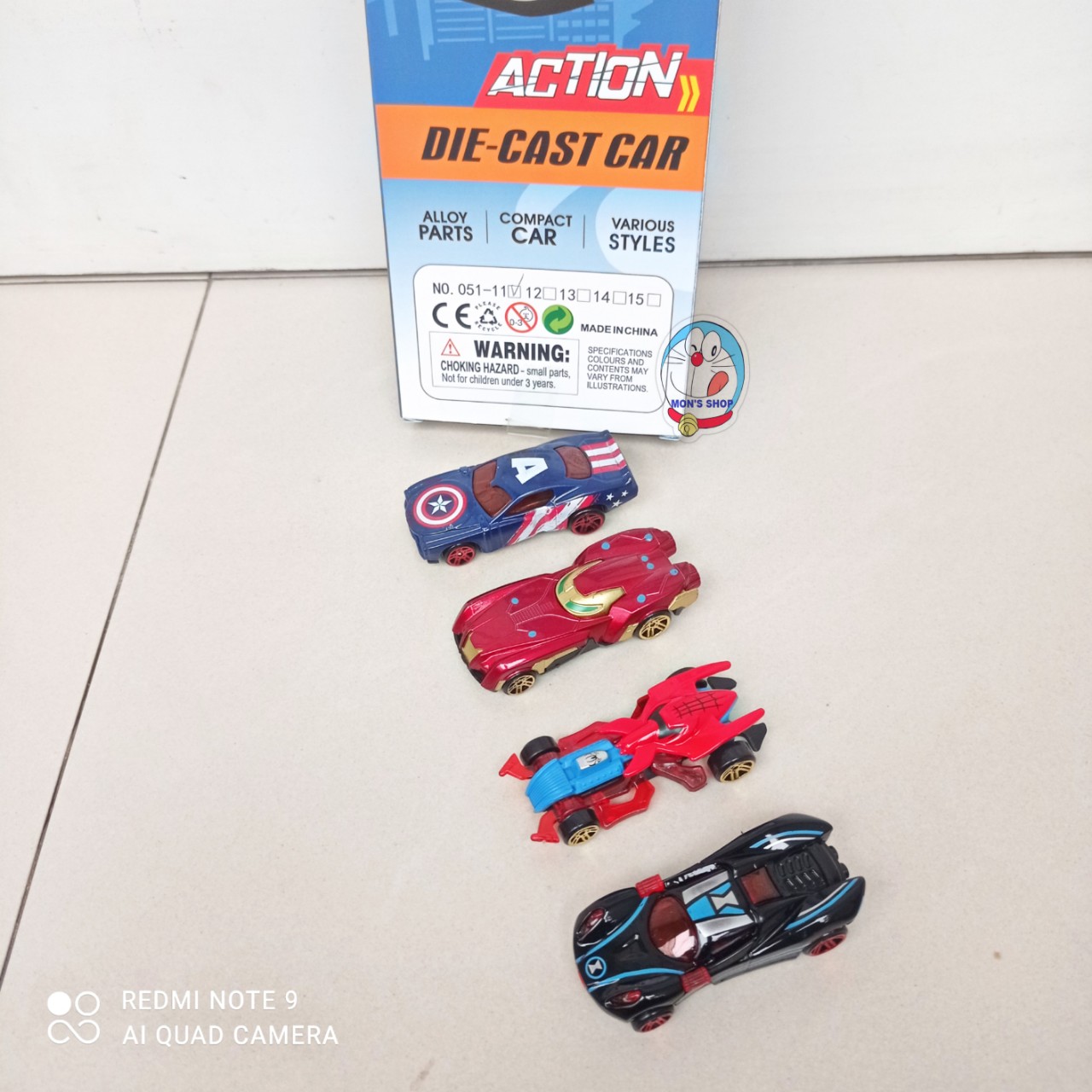 Đồ chơi set 4 chiếc xe sắt siêu anh hùng avengers