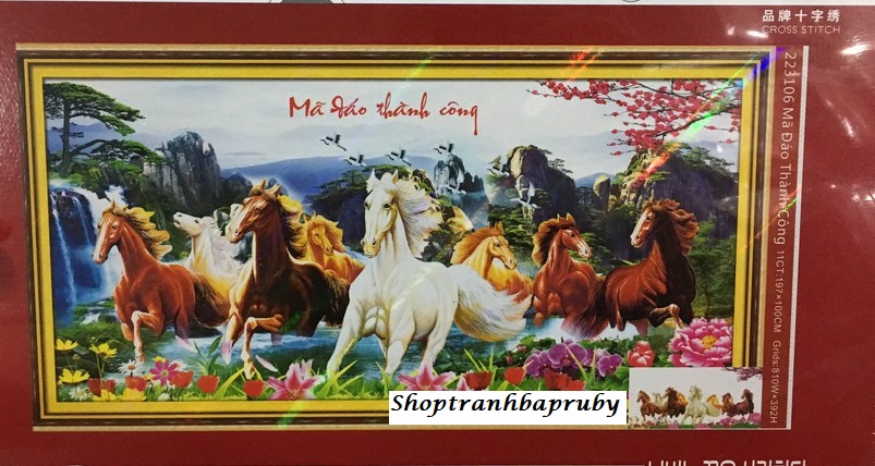 Trah thêu mã đáo thành công 23106 kích thước 197 x 100 cm