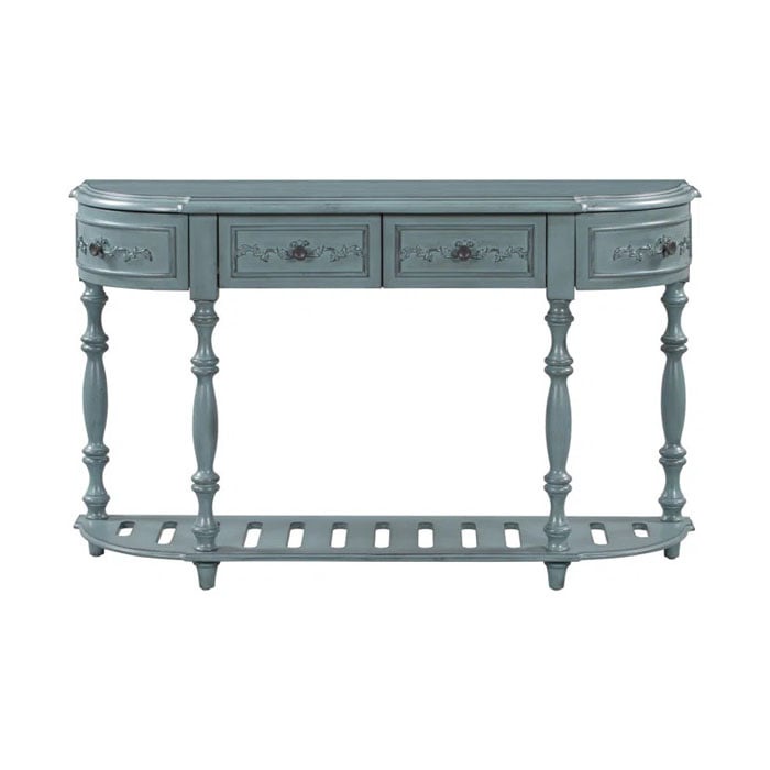 Kệ Canora Ailanny 52 Inch Console Blue Vintage- Chổi Xể