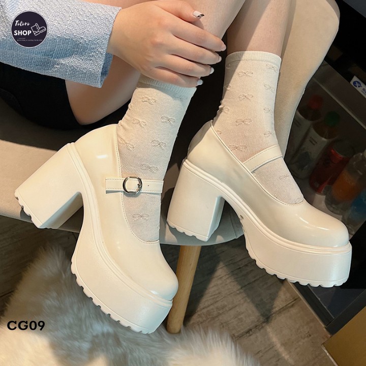[HÀNG SẴN] [ẢNH THẬT] Giày Marry Jane Đế Cao 10cm Sang Chảnh - CG09