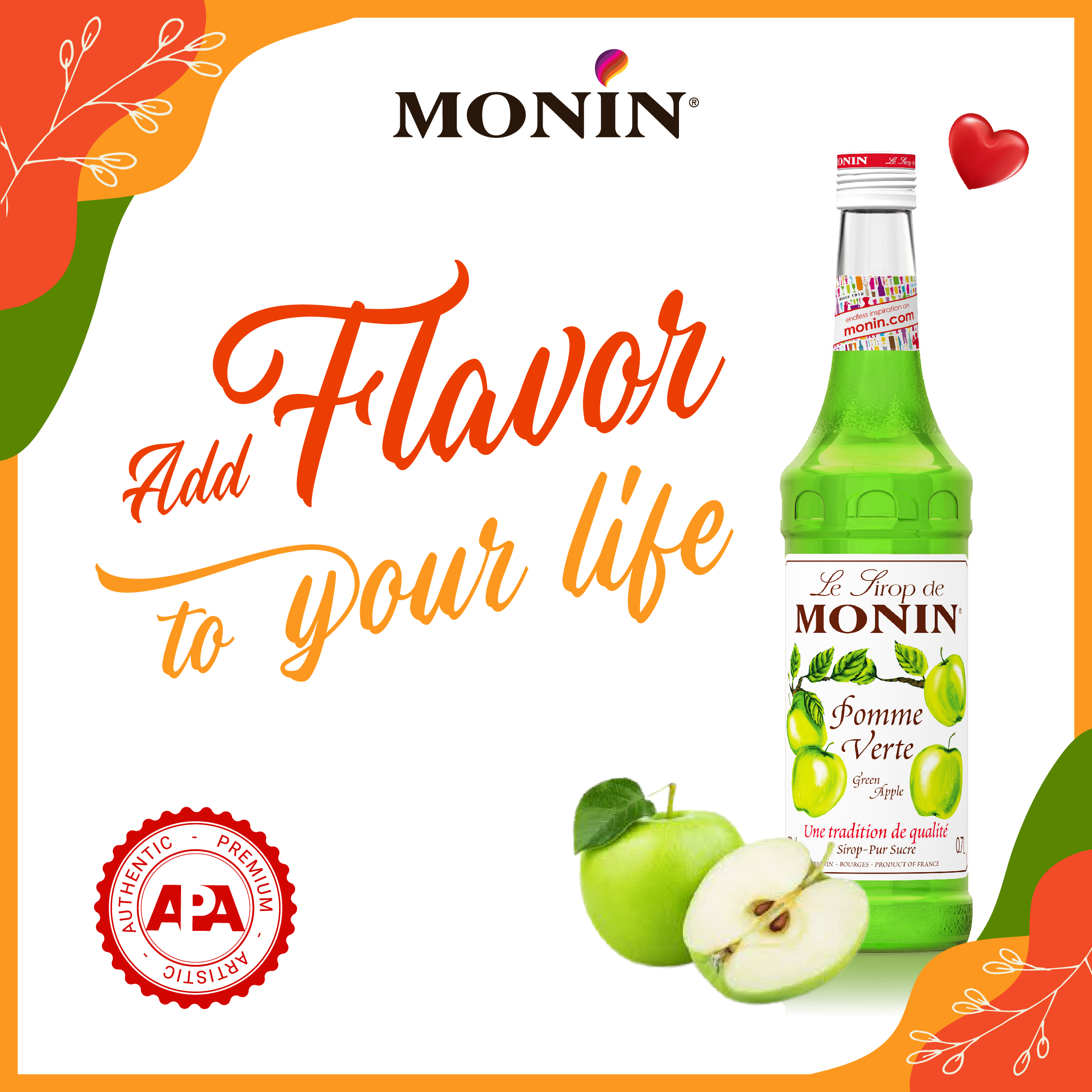 Siro Táo Xanh MONIN - 700ML