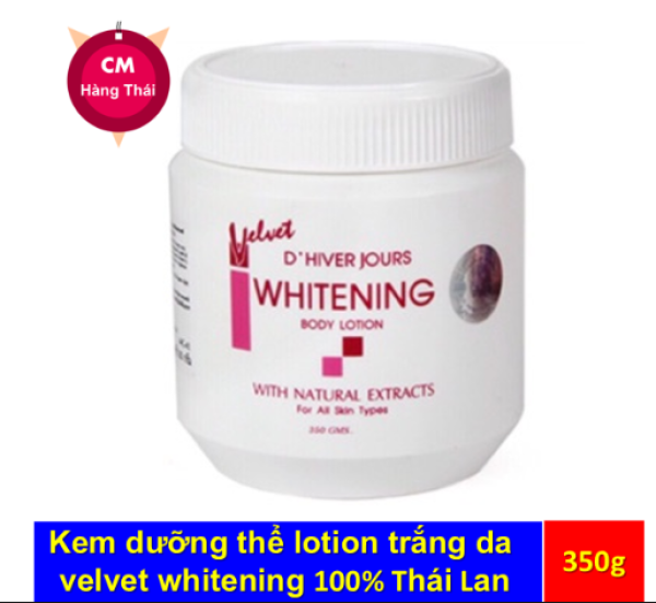 Kem dưỡng thể lotion trắng da velvet whitening thái lan 350g nhập khẩu