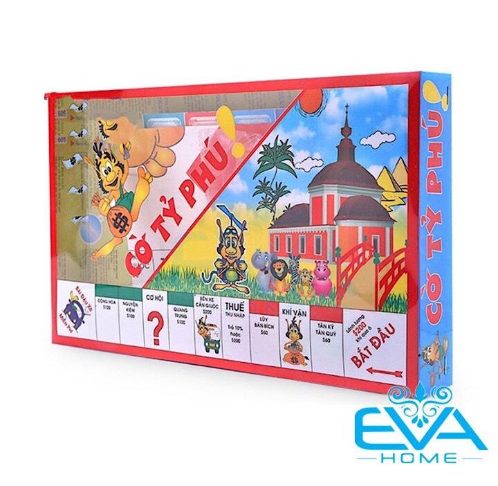 Bộ Đồ Chơi Cờ Tỷ Phú Cho Bé Hộp Kiếng