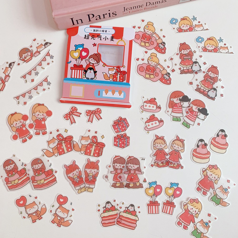 [HCM]Bộ 40 Sticker Cô Gái Nhỏ