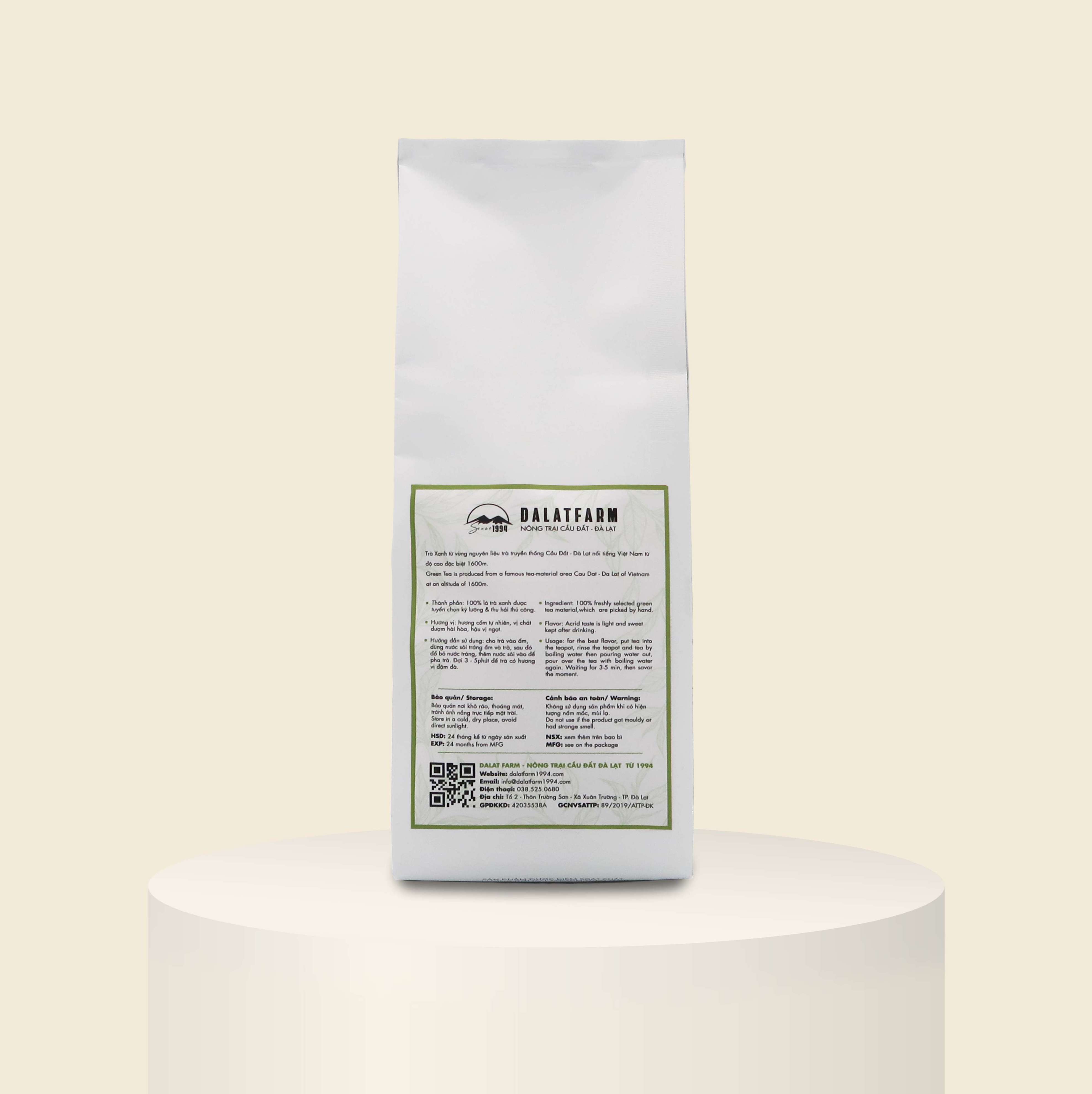 Trà Xanh DalatFarm - Túi thiếc 110 g