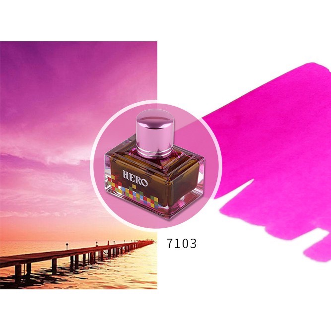 1 lọ Mực viết bút máy Hero đủ màu