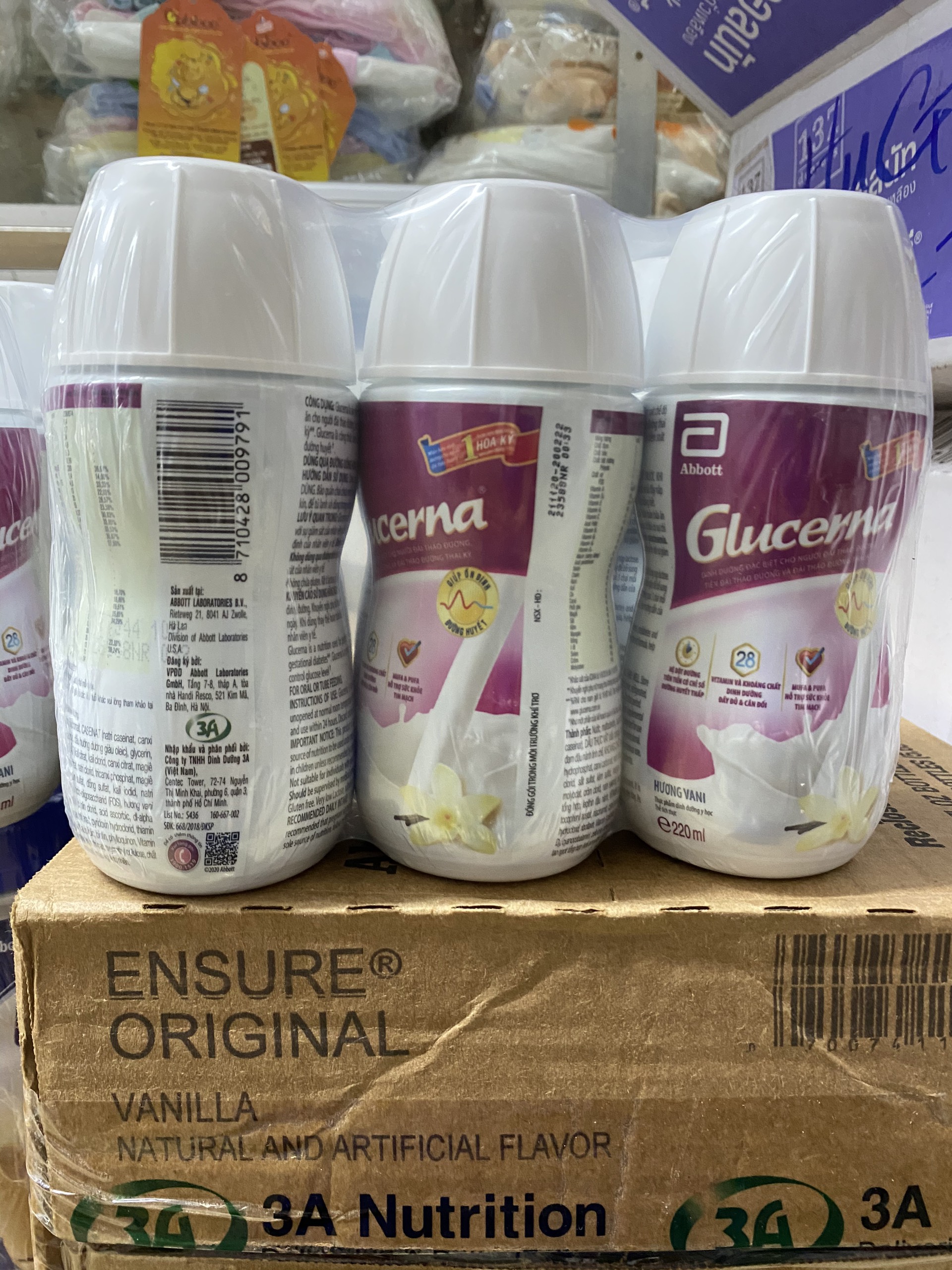 Sữa Abbott Glucerna nước hương Vani 220ml (6 chai)