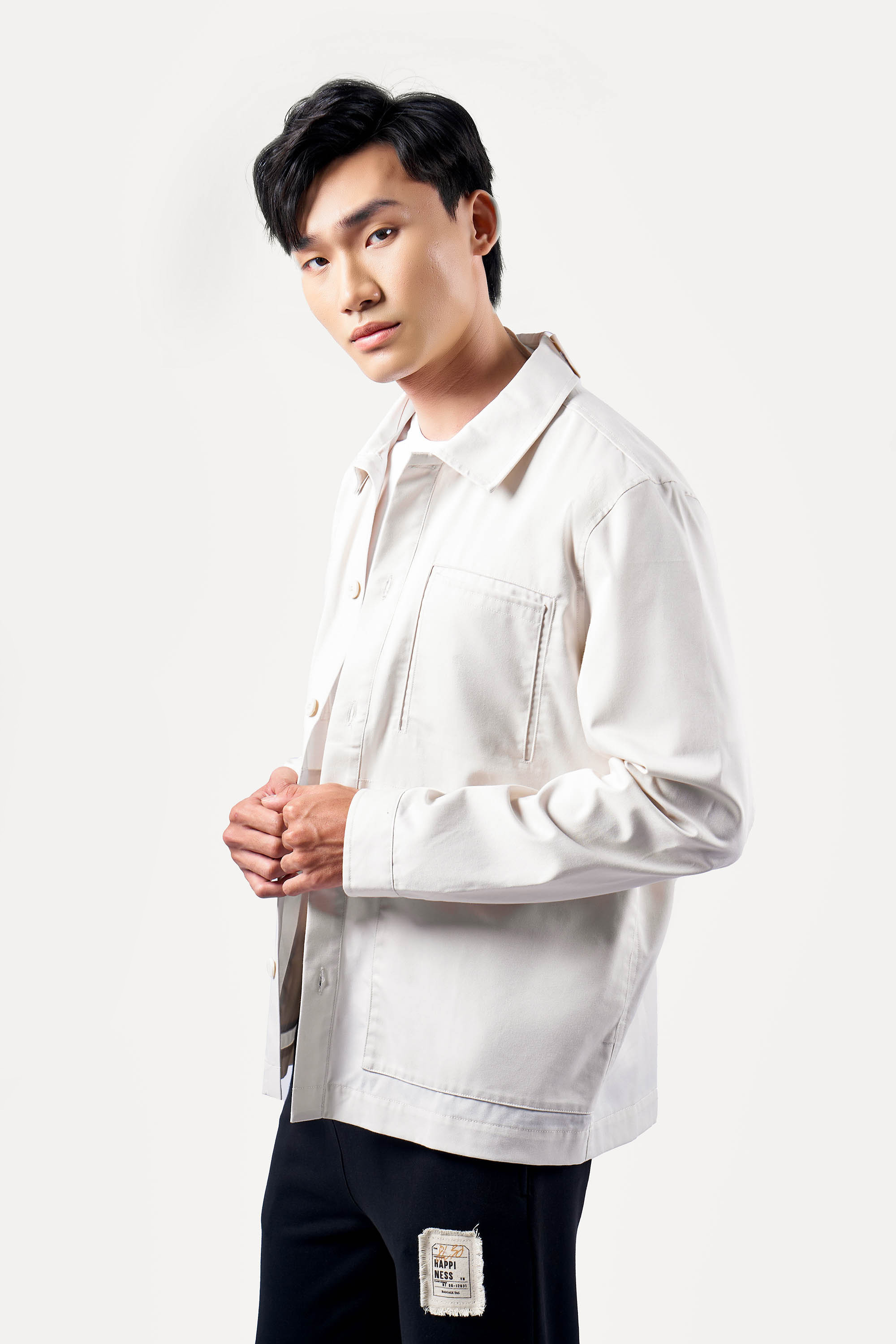 Áo Khoác Nam Tay Dài Trơn Túi Oversize Form Regular - Routine 10F22JAC008