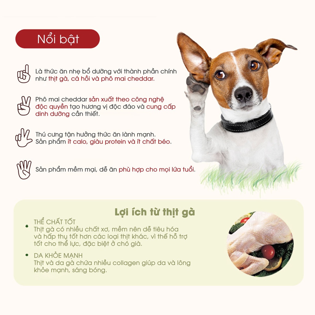 Snack hỗn hợp Bowwow cho chó 150g