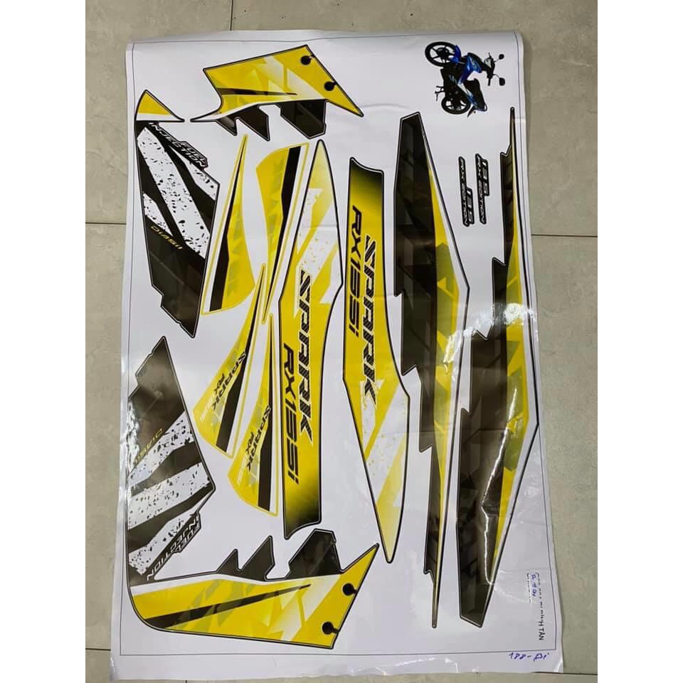 Tem rời Exciter 2006-2010 Vàng đen Spark (X)
