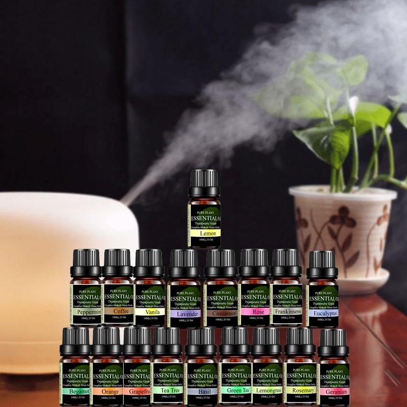 Peppermint Essential Oil, Tea Tree Essential Oil, Lemongrass Essential Oil, Lavender Essential Oil, Frankincense Essential Oil, GreenTea Essential Oil