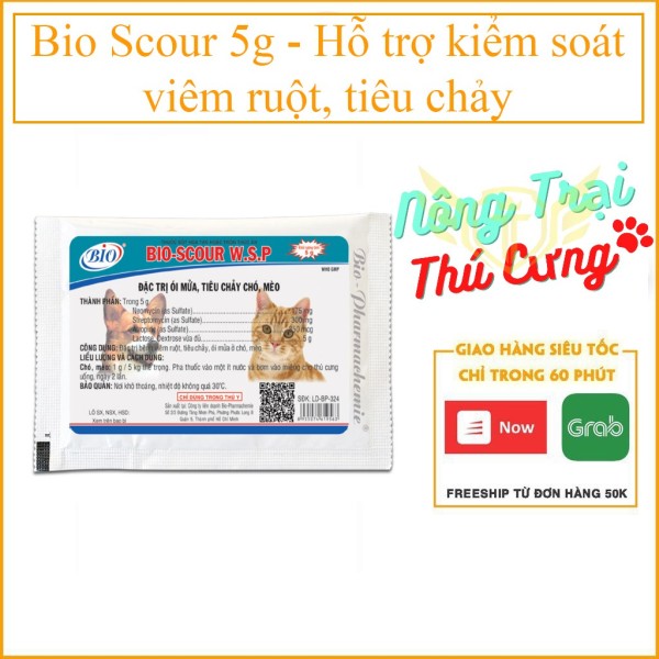 [HCM]Bio Scour 5g - Hỗ trợ kiểm soát viêm ruột tiêu chảy trên thú cưng
