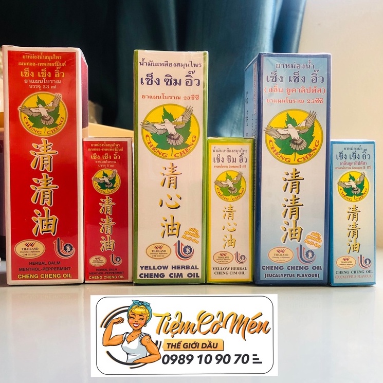 01 Dầu Nóng Cheng Cheng Thái Lan - Đủ Size - 5ml/8ml