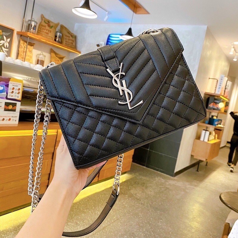 Túi Đeo Chéo  Y.S.L Tag Bạc Thời Trang Hót Mã ( YSB125 )