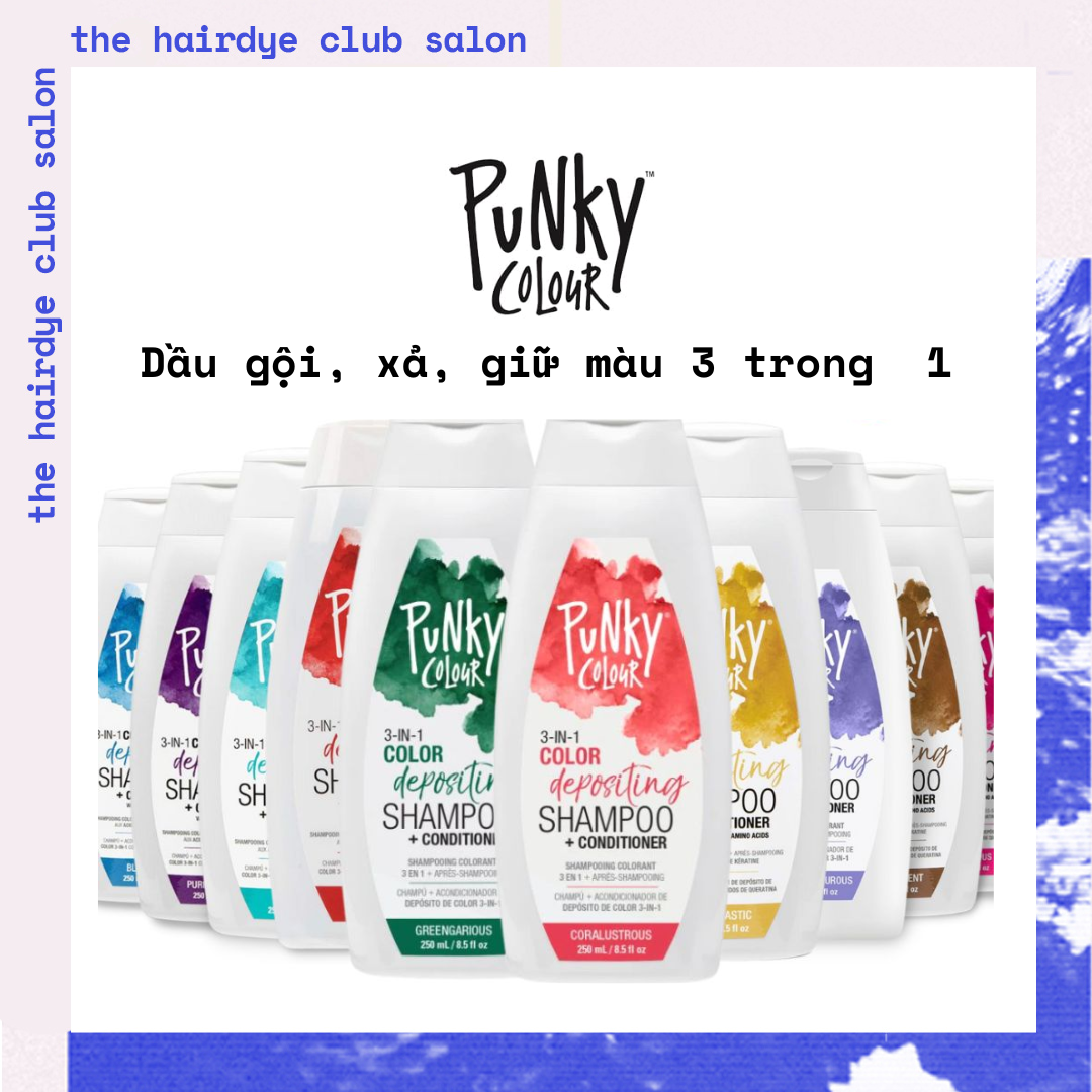 Dầu gội, xả, giữ màu (3 trong 1) Punky Colour