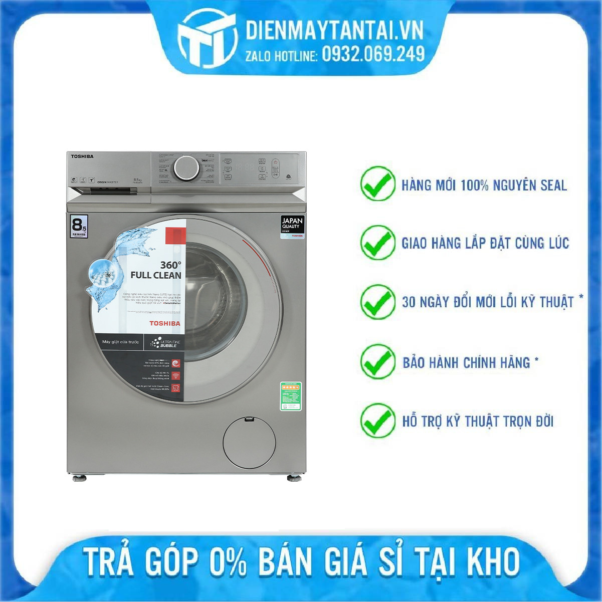 Máy giặt Toshiba 8.5 kg TW-BL95A4V(SS)