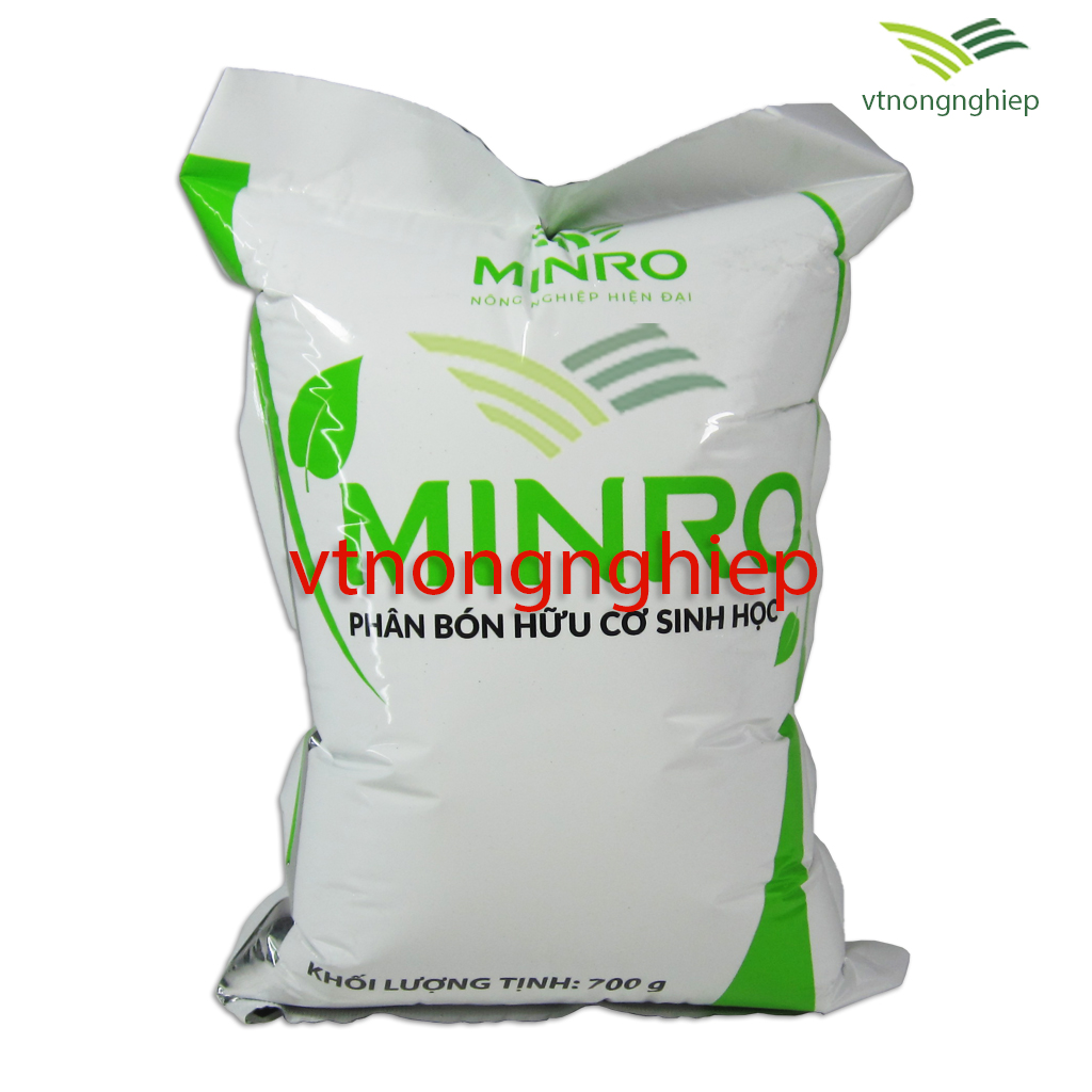 Phân bón hữu cơ sinh học Minro , trọng lượng 700gr, cung cấp đầy đủ các dưỡng chất thiết yếu cho cây trồng