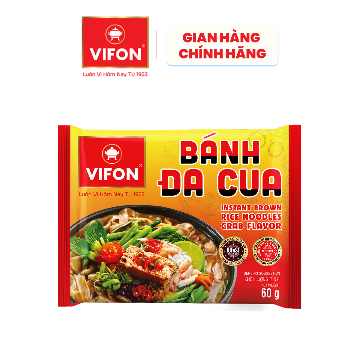 [VOUCHER 10%] Bánh Đa Cua VIFON 60gr/gói