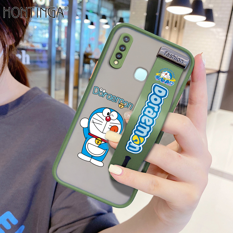 Hontinga Casing Case For VIVO Y19 Case Shockproof Cartoon Doraemon Phone Case Soft Edge Full Lens Protection Camera Protector Back Cover Casing Hard Case For Boys For Grils