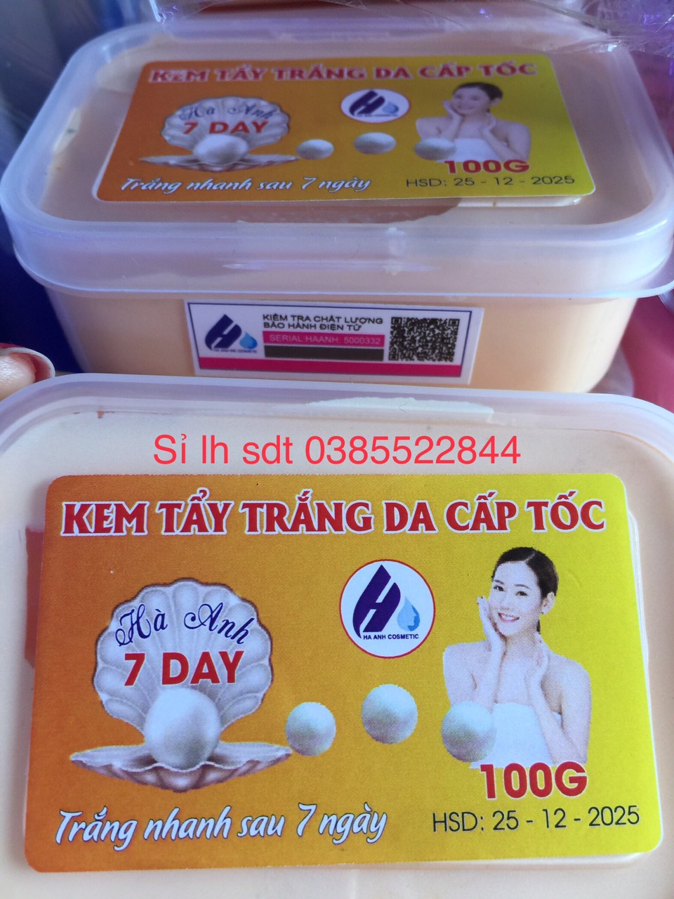 Kem Tẩy Trắng Da 7 Day hộp vuông 100g cho toàn thân
