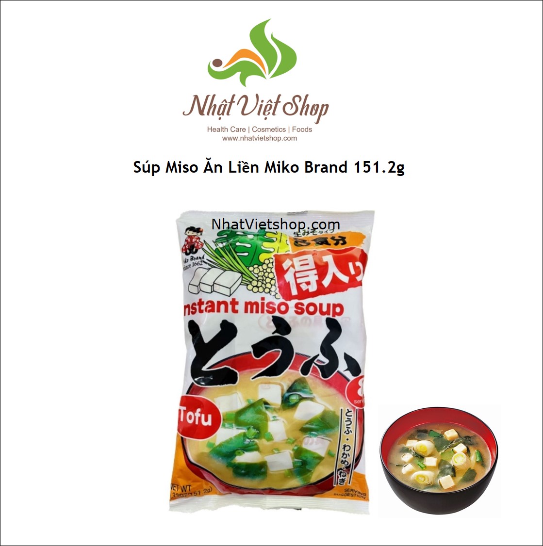 Súp Miso Ăn Liền Miko Brand 151.2g