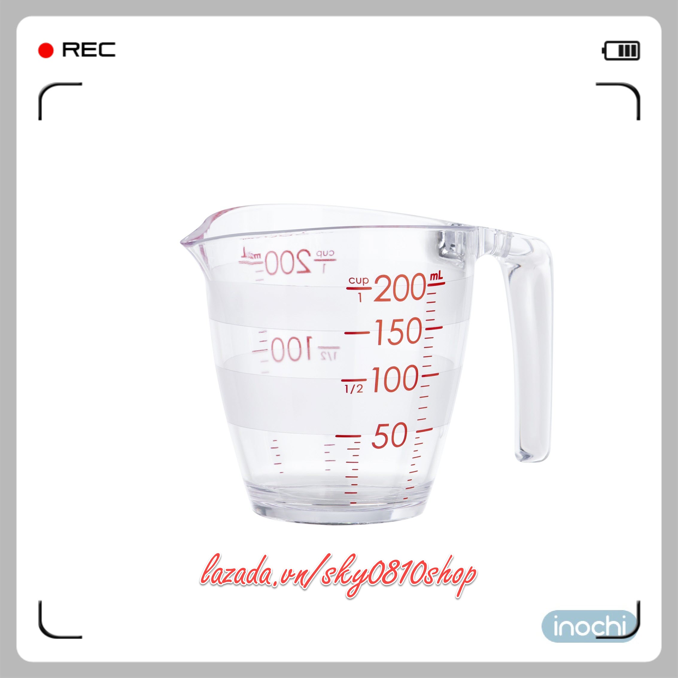 Cốc (ly) đong nước chia vạch Inochi - 200ml-500ml