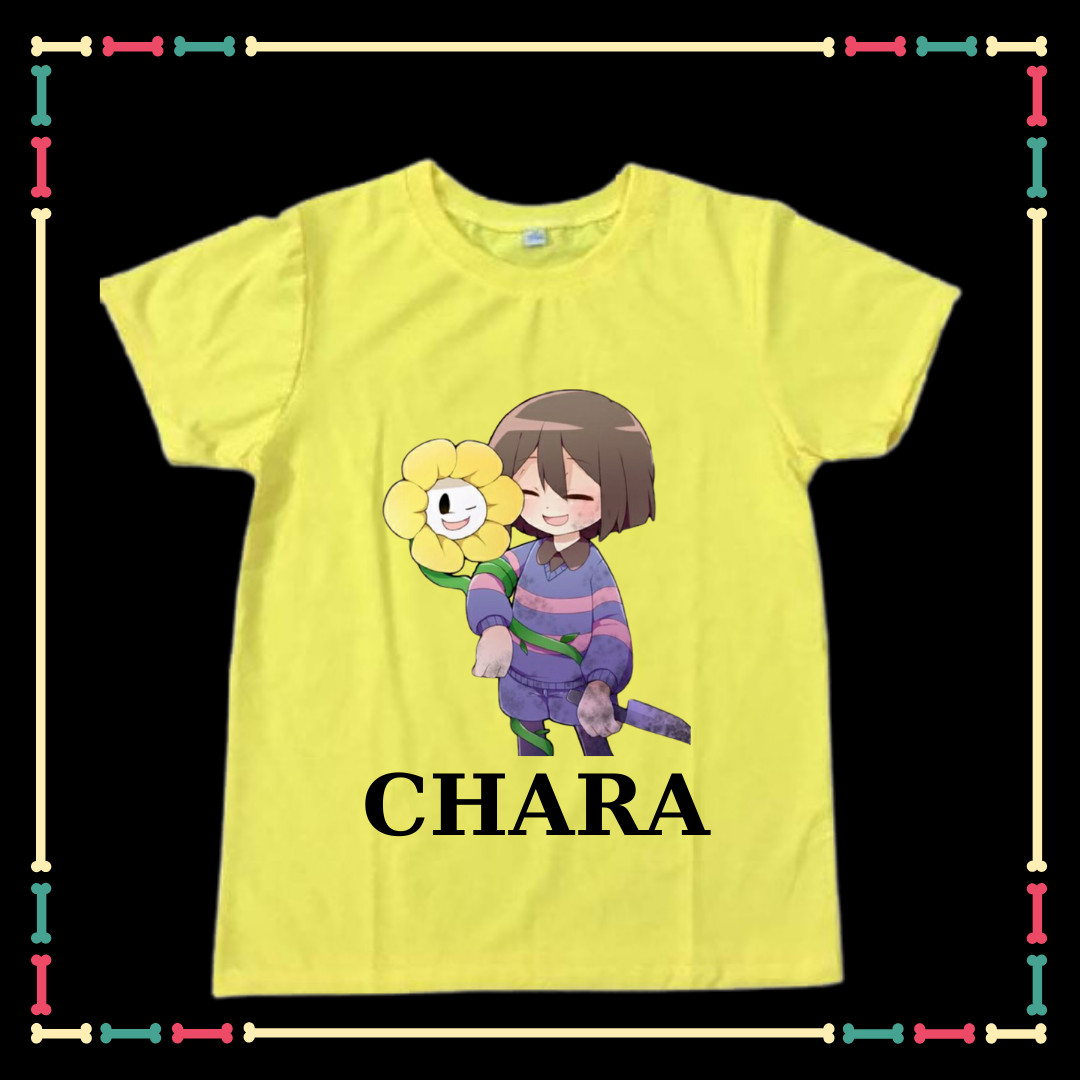 Áo thun hình chara undertable- biệt đội gangster cho bé gái