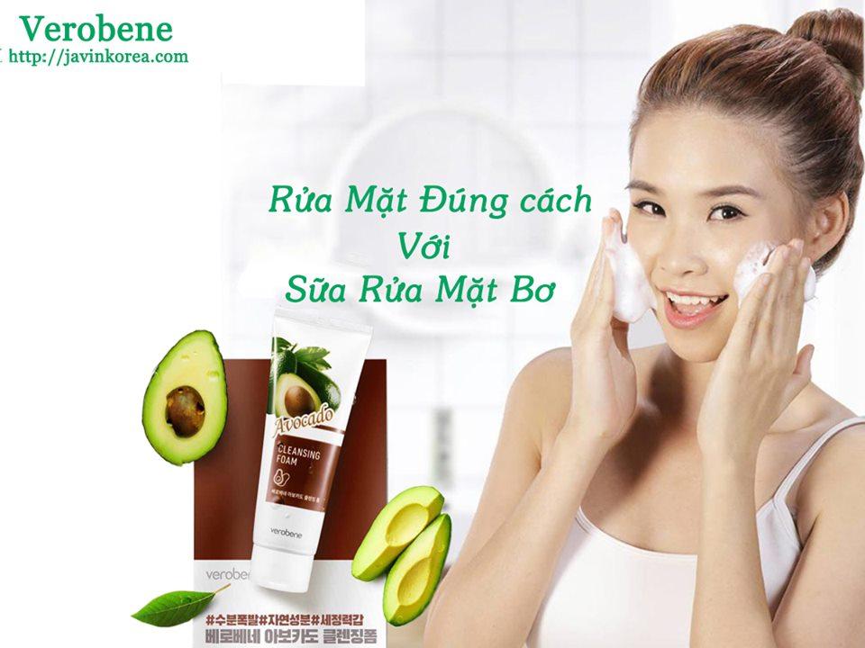 Sữa Rửa Mặt Bơ (Hàn Quốc) Verobene Avocado Cleasing Foam 150ml