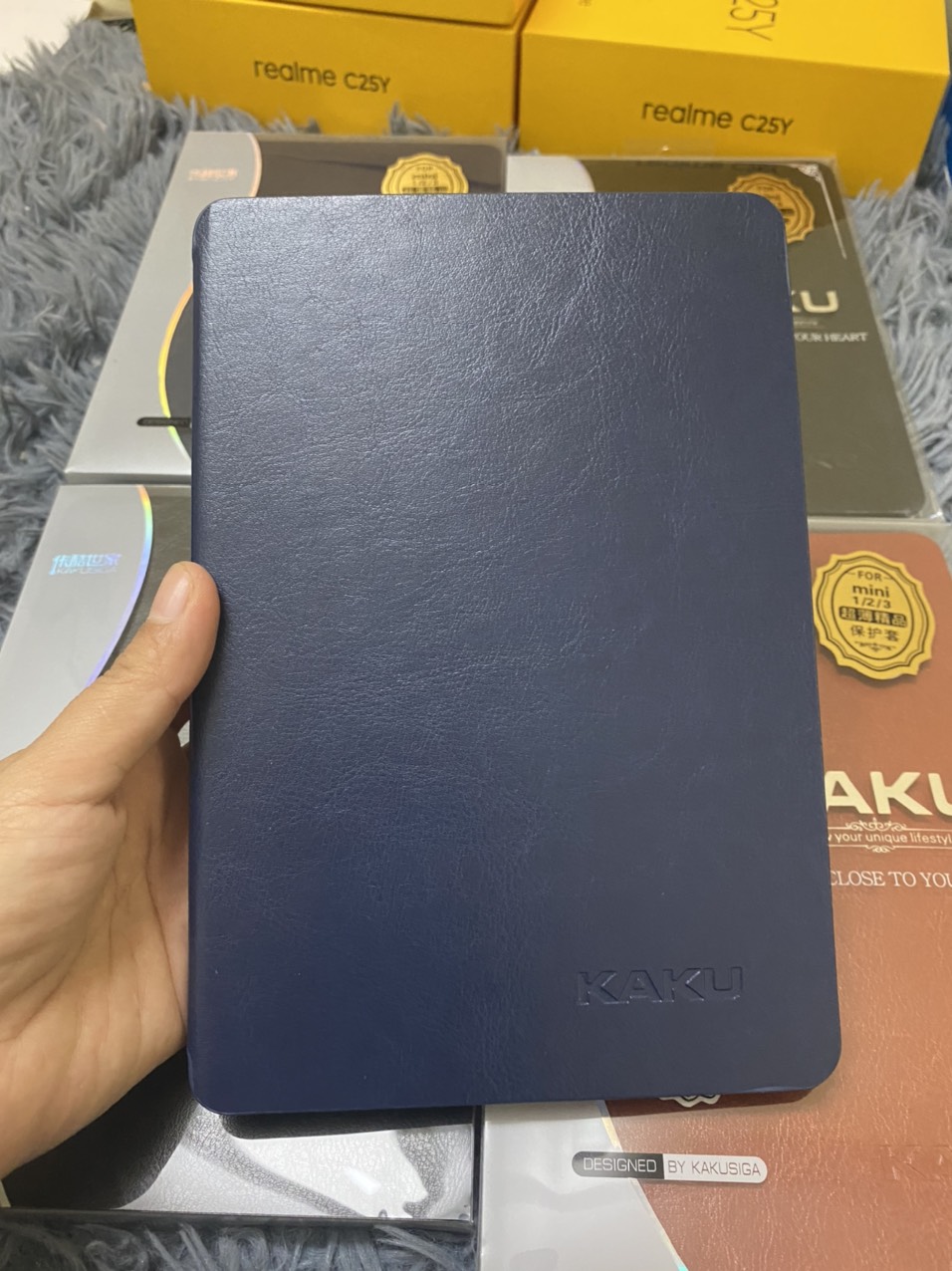 bao da KaKu cho ipad mini 1, mini 2, mini 3, mini 4, mini 5 giá rẻ tích hợp chân đế, tắt mở cảm ứng máy