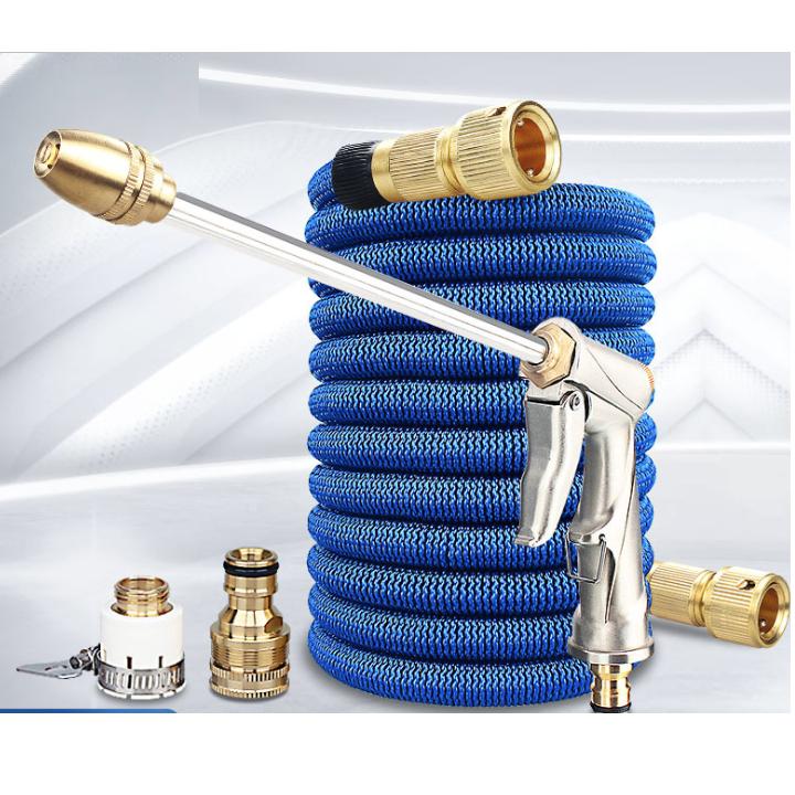 Bộ dây và vòi rửa xe, tưới cây,vòi phun tưới cây, xịt rửa xe,Bộ dây và vòi xịt tăng áp lực nước  rửa xe tưới cây loại 5m (dãn nở 15m)   -206733-1 -GIA TOT