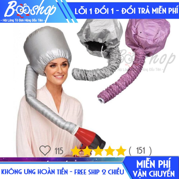 [Hàng Loại 1] Mũ Hấp Tóc, Sấy Tóc Chùm Đầu Dùng Máy Sấy