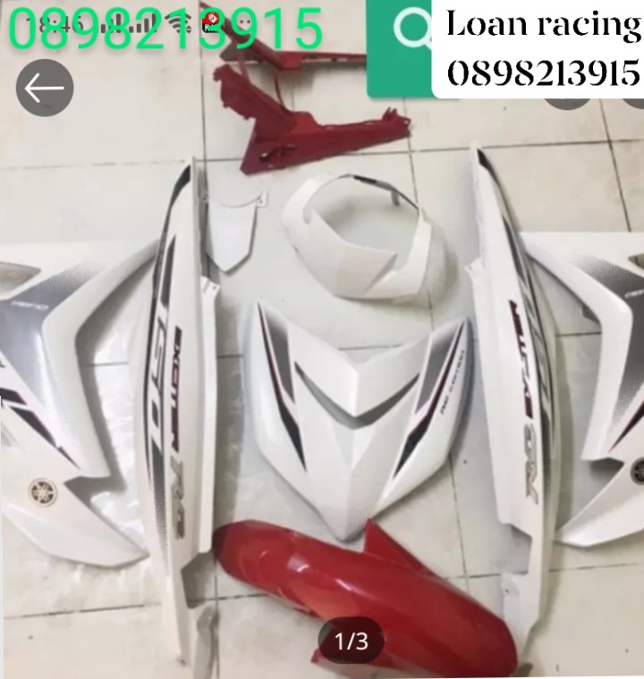 Dàn áo exciter 150 màu đỏ trắng hàng zin chính hãng Yamaha