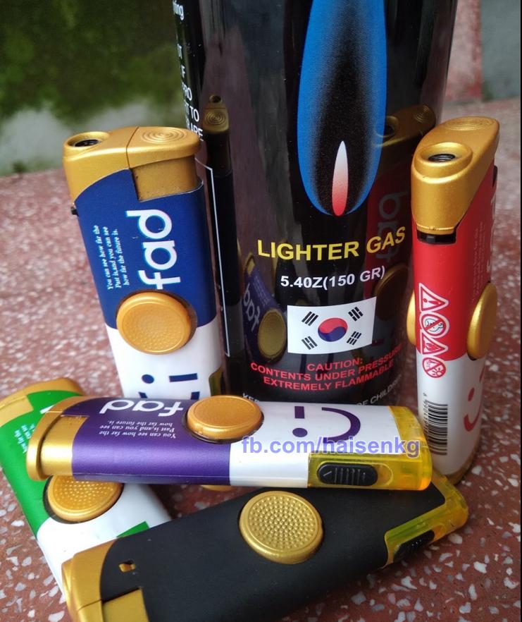 Bộ 10 cái Bật lửa khò con quay có đèn