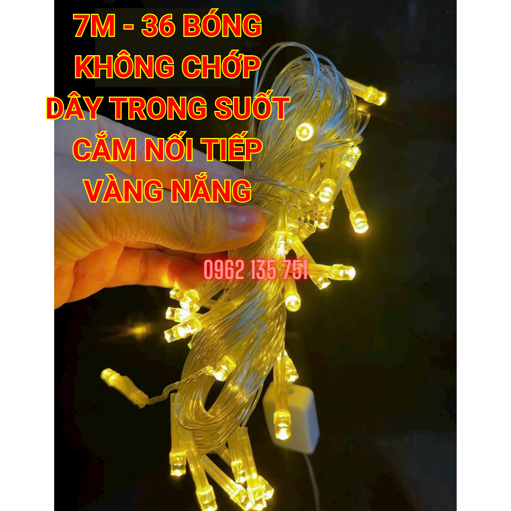 Dây đèn LED Trang trí Noel 7m - 36 bóng KHÔNG CHỚP