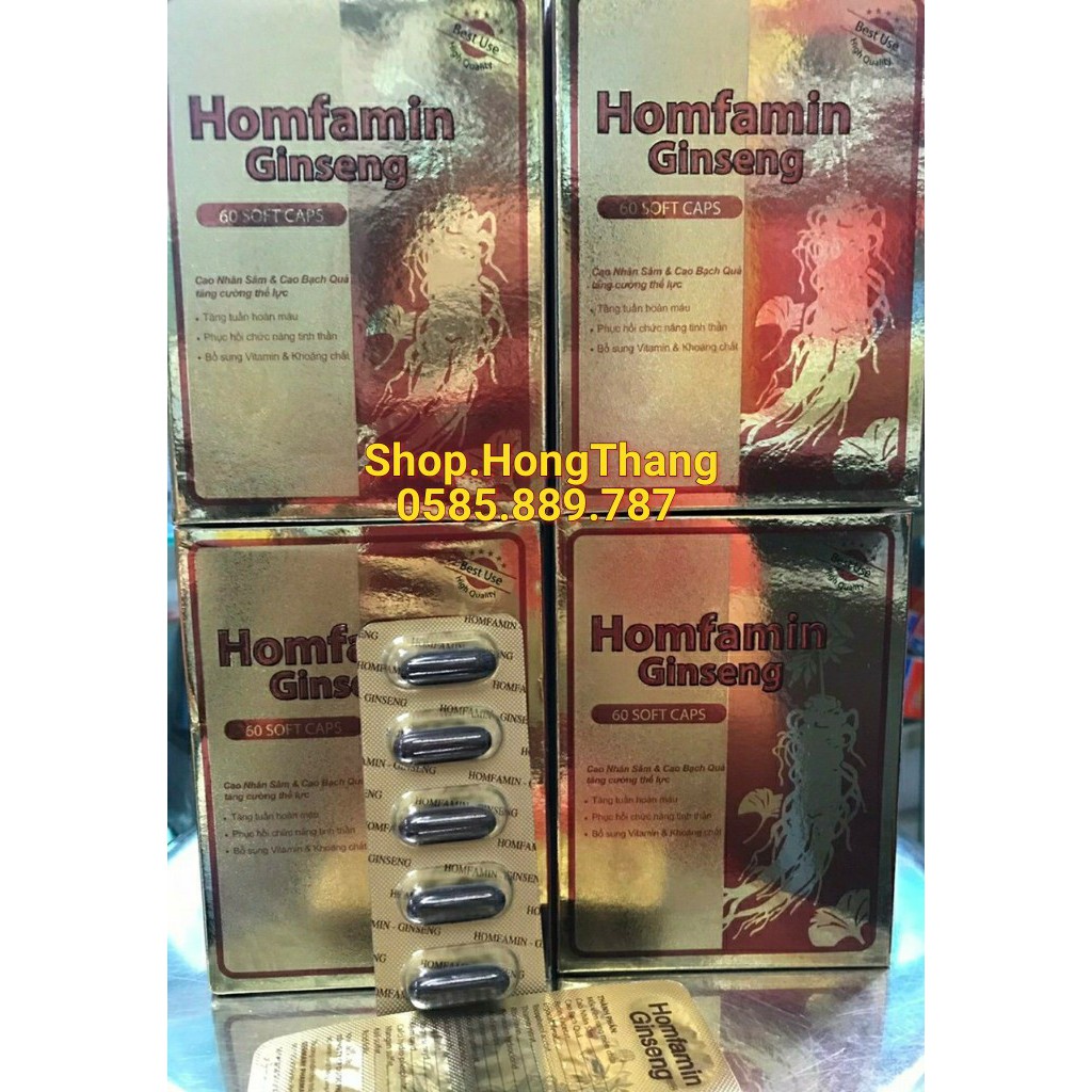 Homramin ginseng, homfamin ginseng hỗ trợ phục hồi sức khoẻ giúp ăn ngon ngủ ngon tăng cường thể lực
