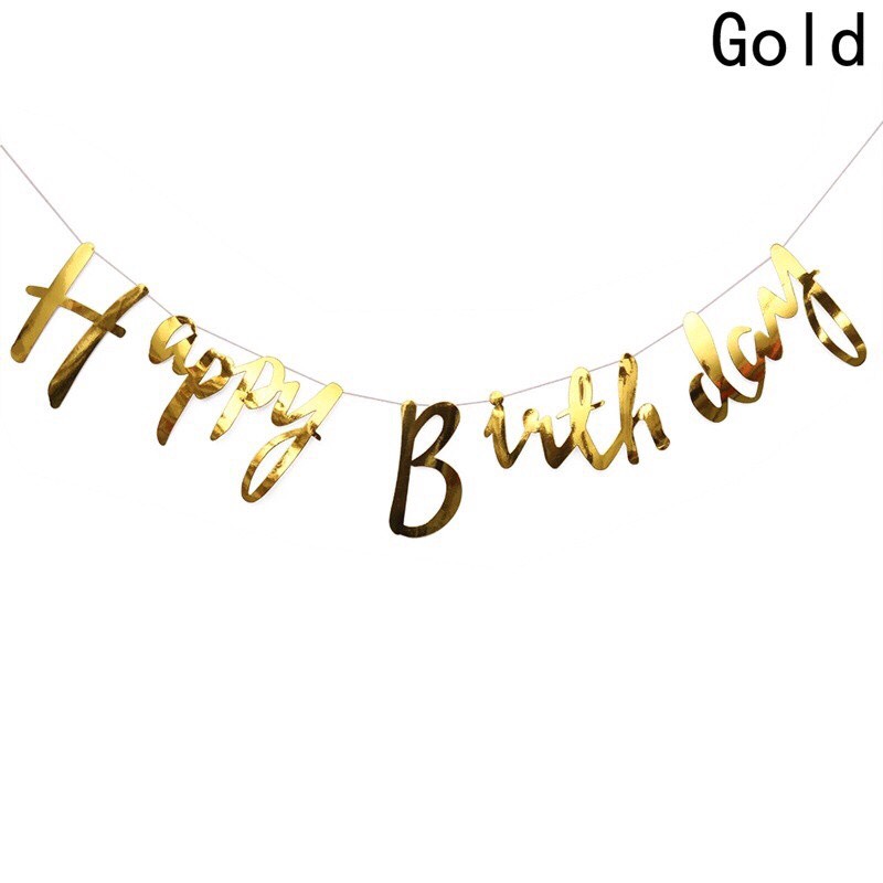 Dây Happy Birthday Ép Kim trang trí sinh nhật
