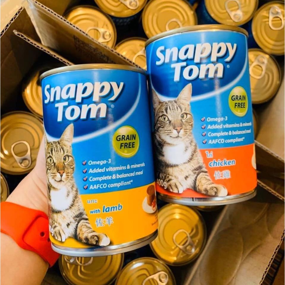 Pate cho mèo lon 400g- pate lon snappy tom