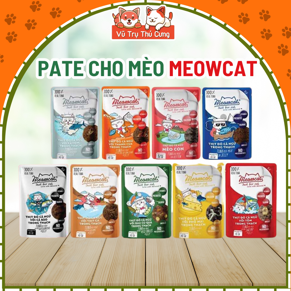 Combo 10 gói Pate Meowcat 70g cho Mèo