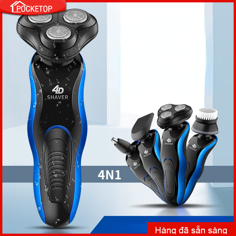 POCKETOP Máy cạo râu lưỡi 4D sạc thông minh