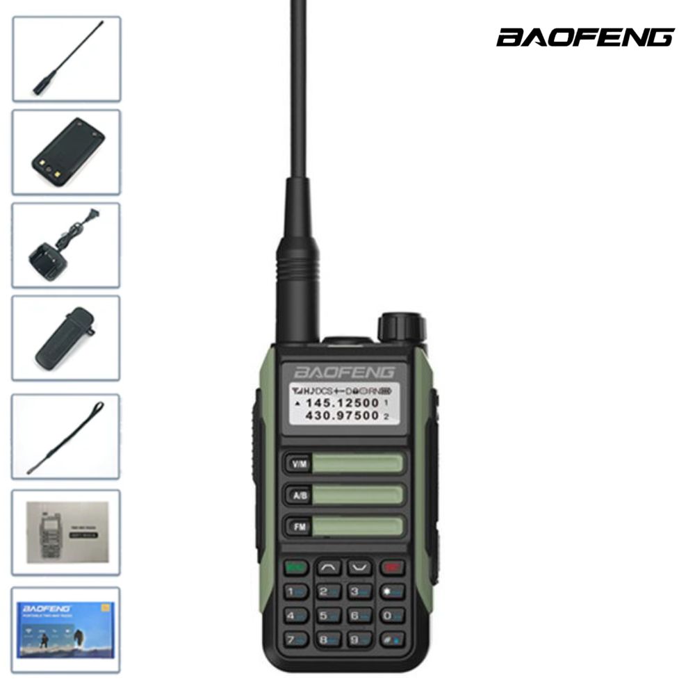 Set 2 two way radio baofeng uv-16r pro waterproof with LED screen intercom distance 10km, two way radio high-end, two way radio professional, handheld transceiver, two way radio ultra long distance, two way radio