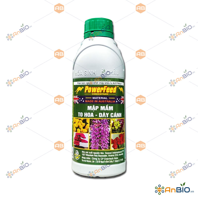 PHÂN CÁ HỮU CƠ PowerFeed chai 1 Lít MẬP MẦM – TO HOA – DÀY CÁNH - B1.1014